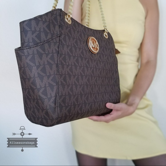 Michael Kors Jet Set large chain shoulder tote NWT - Picture 5 of 8